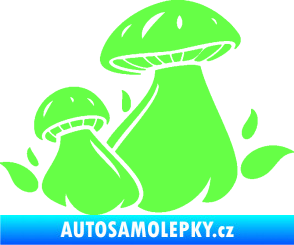 Samolepka Houby 002 pravá Fluorescentní zelená