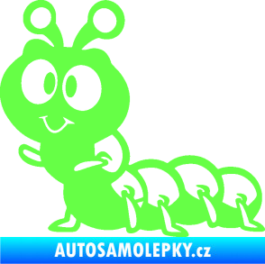 Samolepka Housenka 002 levá Fluorescentní zelená