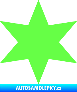 Samolepka Hvězda 002 Fluorescentní zelená