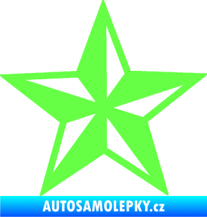 Samolepka Hvězda námořní Fluorescentní zelená