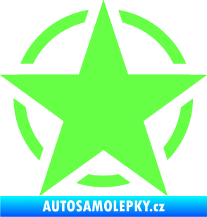 Samolepka Hvězda US Army 001 Fluorescentní zelená