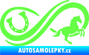 Samolepka Infinity 005 pravá koník s podkovou Fluorescentní zelená