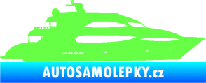 Samolepka Jachta 002 pravá Fluorescentní zelená