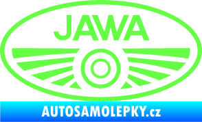 Samolepka Jawa logo Fluorescentní zelená