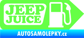 Samolepka Jeep juice symbol tankování Fluorescentní zelená