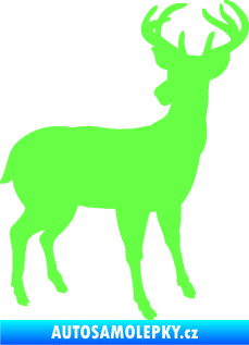 Samolepka Jelen 004 pravá Fluorescentní zelená