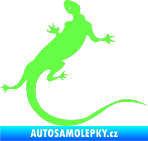 Samolepka Ještěrka 004 pravá Fluorescentní zelená