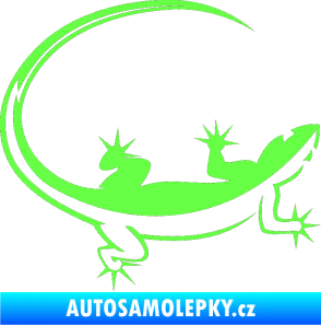 Samolepka Ještěrka 010 pravá Fluorescentní zelená