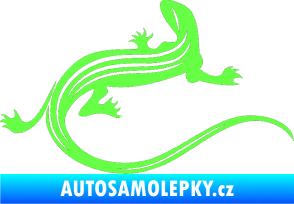 Samolepka Ještěrka 011 pravá Fluorescentní zelená