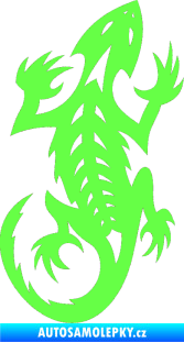Samolepka Ještěrka 014 pravá Fluorescentní zelená