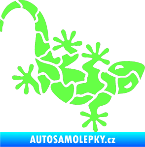 Samolepka Ještěrka 015 pravá Fluorescentní zelená