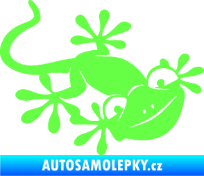 Samolepka Ještěrka 018 pravá kouká Fluorescentní zelená