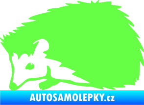 Samolepka Ježek 002 levá Fluorescentní zelená