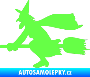 Samolepka Ježibaba levá Fluorescentní zelená