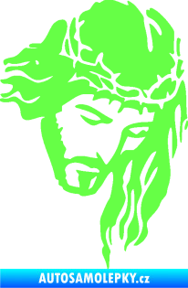 Samolepka Ježíš 003 pravá Fluorescentní zelená