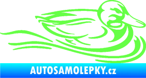 Samolepka Kachna 003 pravá ve vodě Fluorescentní zelená