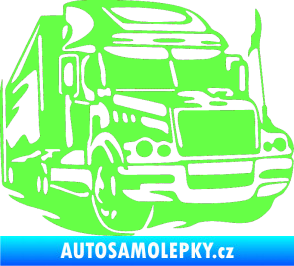Samolepka Kamion 002 pravá nákladní auto Fluorescentní zelená