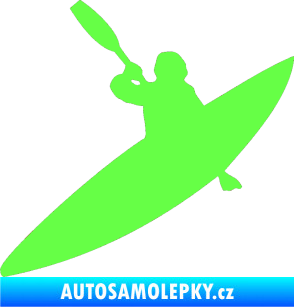 Samolepka Kanoista 001 levá Fluorescentní zelená