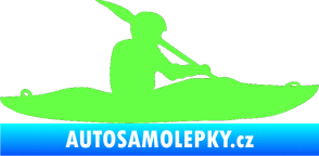 Samolepka Kanoista 003 pravá Fluorescentní zelená