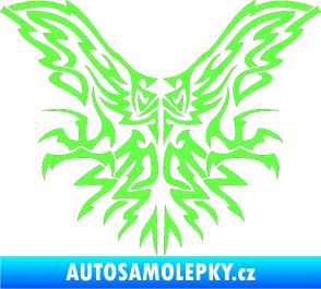 Samolepka Kapota 037 tatto dravec Fluorescentní zelená