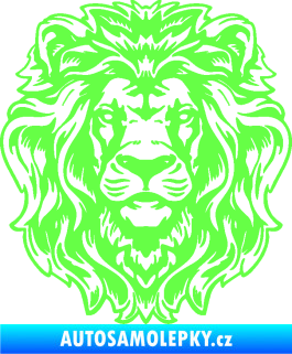 Samolepka Kapota 040 lví hlava Fluorescentní zelená