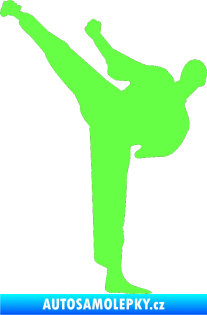 Samolepka Karate 001 levá Fluorescentní zelená