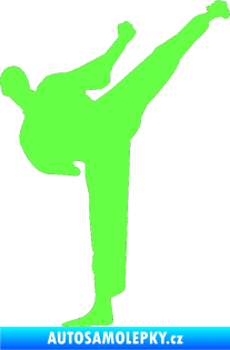 Samolepka Karate 001 pravá Fluorescentní zelená