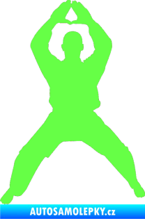 Samolepka Karate 003 levá Fluorescentní zelená