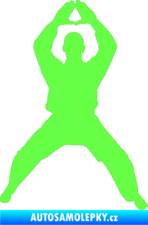 Samolepka Karate 003 pravá Fluorescentní zelená