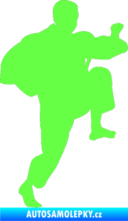 Samolepka Karate 007 pravá Fluorescentní zelená