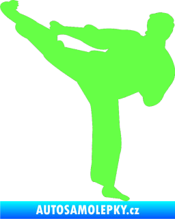 Samolepka Karate 008 levá Fluorescentní zelená