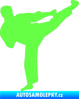 Samolepka Karate 008 pravá Fluorescentní zelená