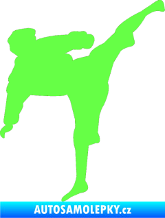 Samolepka Karate 009 pravá Fluorescentní zelená