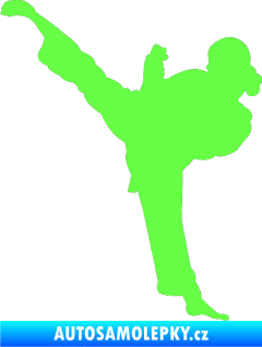 Samolepka Karate 012 levá Fluorescentní zelená