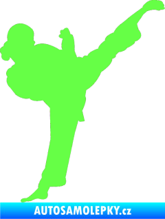 Samolepka Karate 012 pravá Fluorescentní zelená