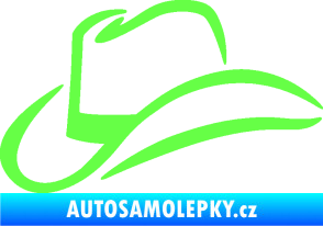 Samolepka Klobouk 002 levá Fluorescentní zelená