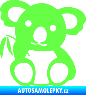 Samolepka Koala 001 pravá Fluorescentní zelená