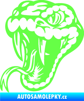 Samolepka Kobra 006 levá hlava Fluorescentní zelená
