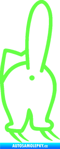 Samolepka Kočičí zadek 001 levá Fluorescentní zelená