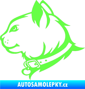 Samolepka Kočka 003 levá Fluorescentní zelená