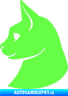Samolepka Kočka 006 levá Fluorescentní zelená