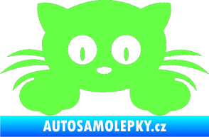 Samolepka Kočka 007 levá Fluorescentní zelená