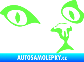 Samolepka Kočka 010 pravá Fluorescentní zelená
