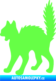 Samolepka Kočka 013 levá Fluorescentní zelená