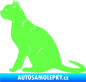 Samolepka Kočka 021 levá Fluorescentní zelená