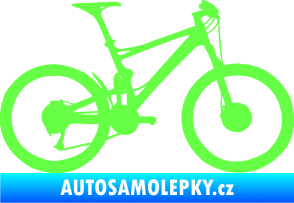 Samolepka Kolo 001 pravá - (horské kolo) Fluorescentní zelená