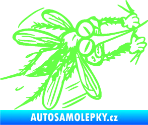 Samolepka Komár 002 pravá Fluorescentní zelená