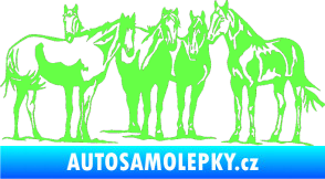 Samolepka Koníci 001 levá Fluorescentní zelená