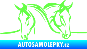 Samolepka Koníci 006 levá Fluorescentní zelená