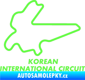 Samolepka Okruh Korean International Circuit Fluorescentní zelená